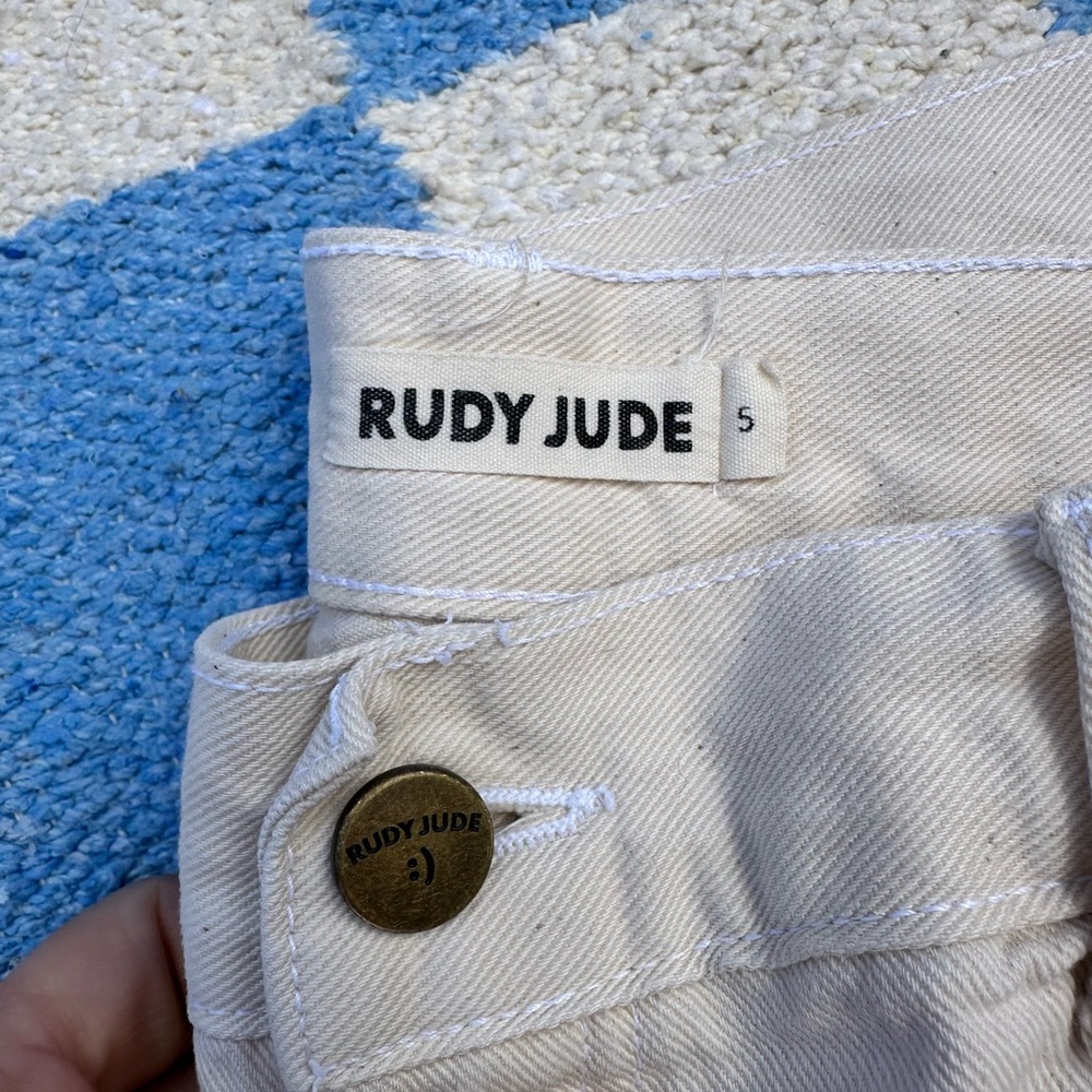 Rudy Jude Cream Two-Tone Patch front Jeans - Picture 6 of 6